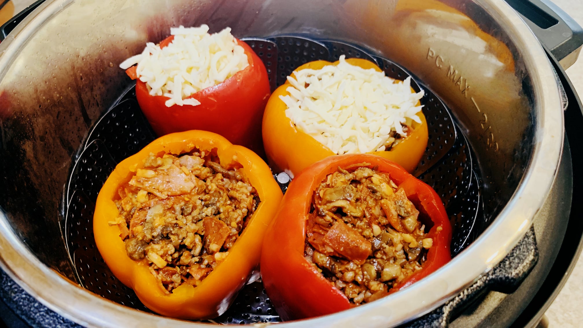 Instant Pot Meat Lover's Pizza Stuffed Peppers