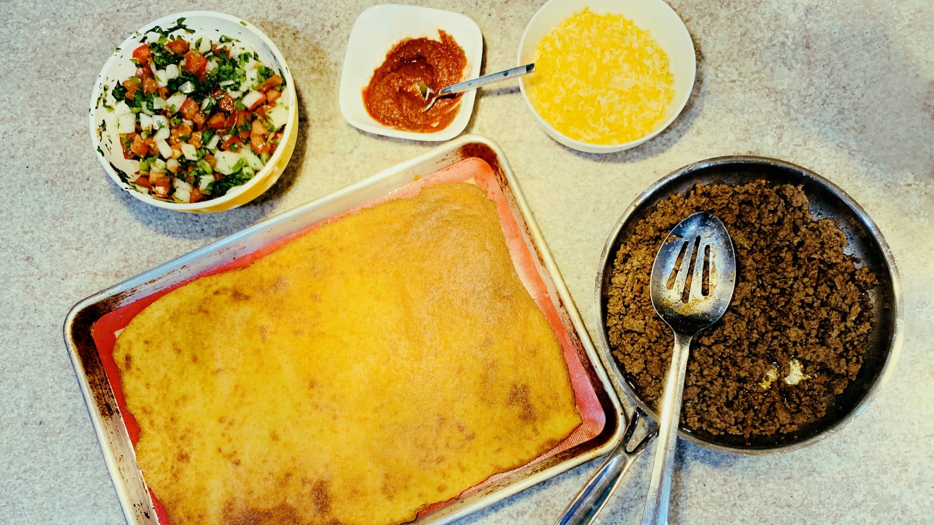 Almond Flour Pizza Crust with Toppings