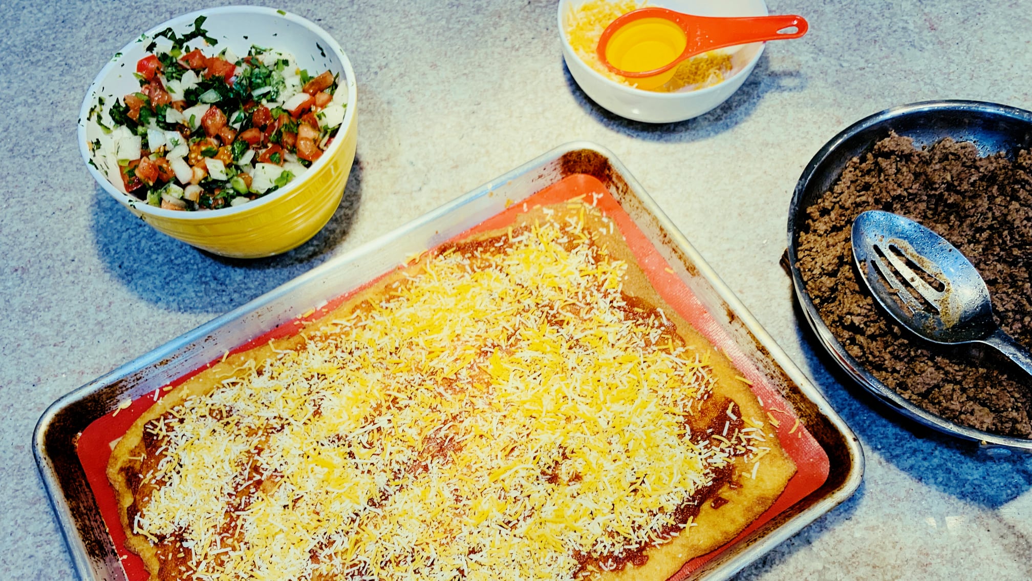 Fiestada Pizza with Almond Flour Crust