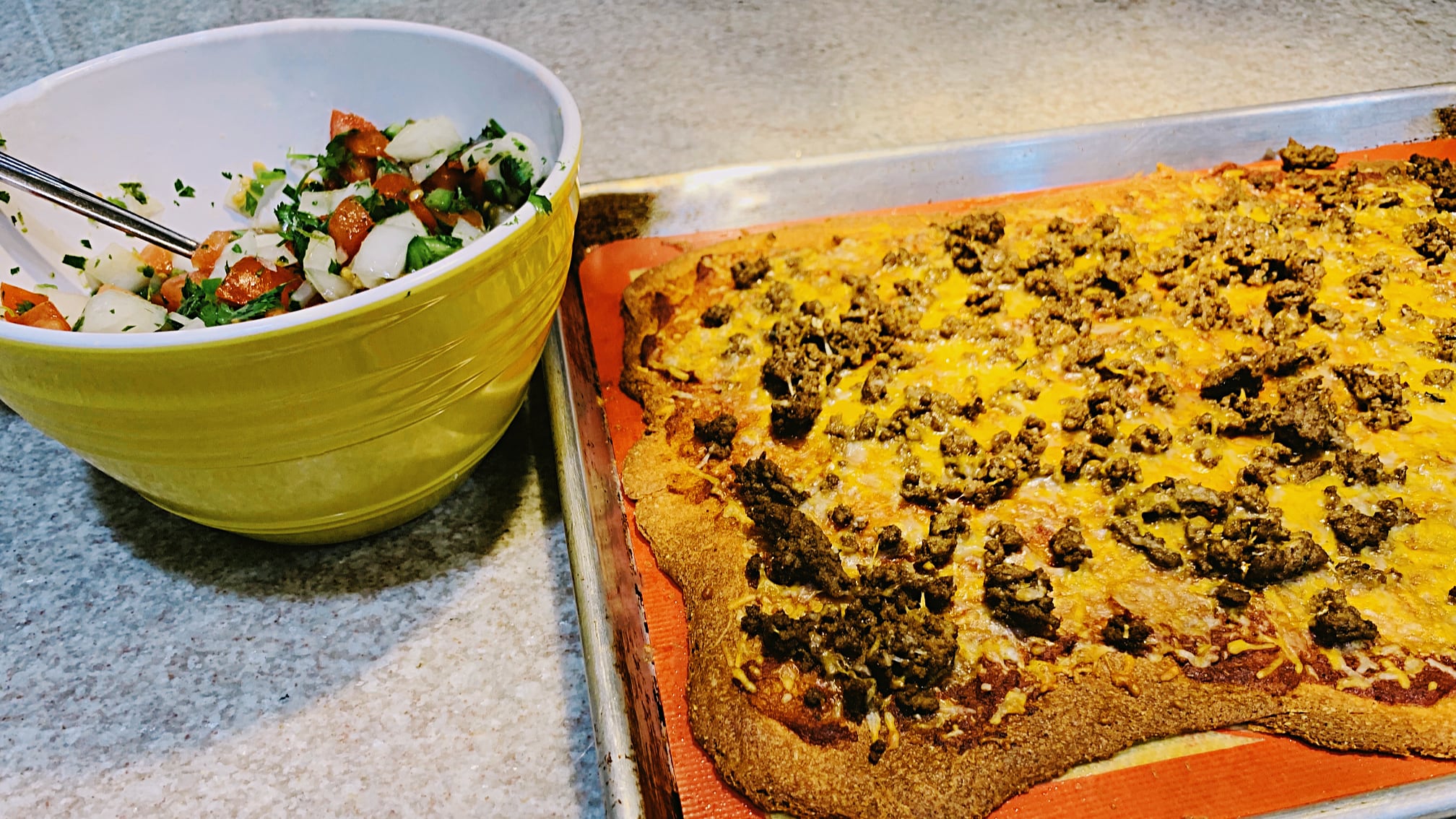 Homemade Fiestada Pizza