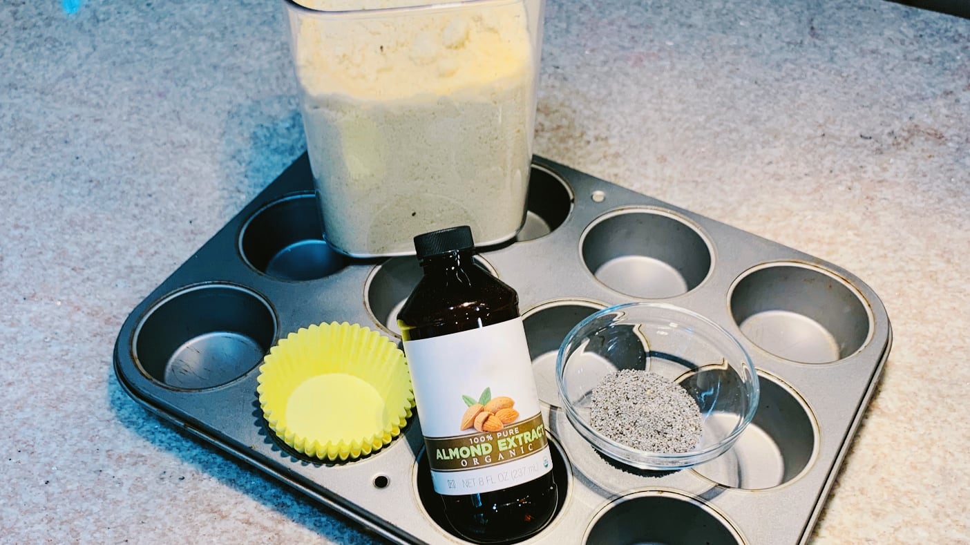 Almond Flour, Cupcake Liners, Almond Extract, Poppy Seeds