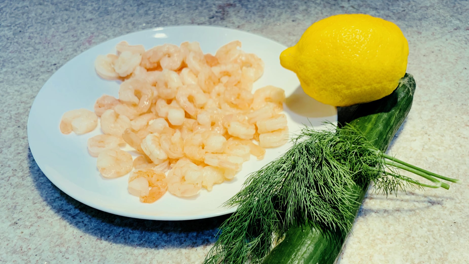 Shrimp, Cucumber, Lemon, and Dill