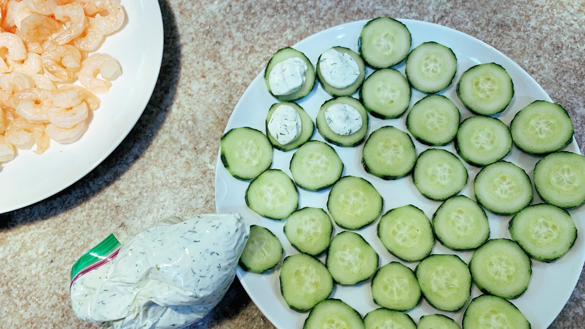 Cucumbers with Lemon Dill Cream Cheese