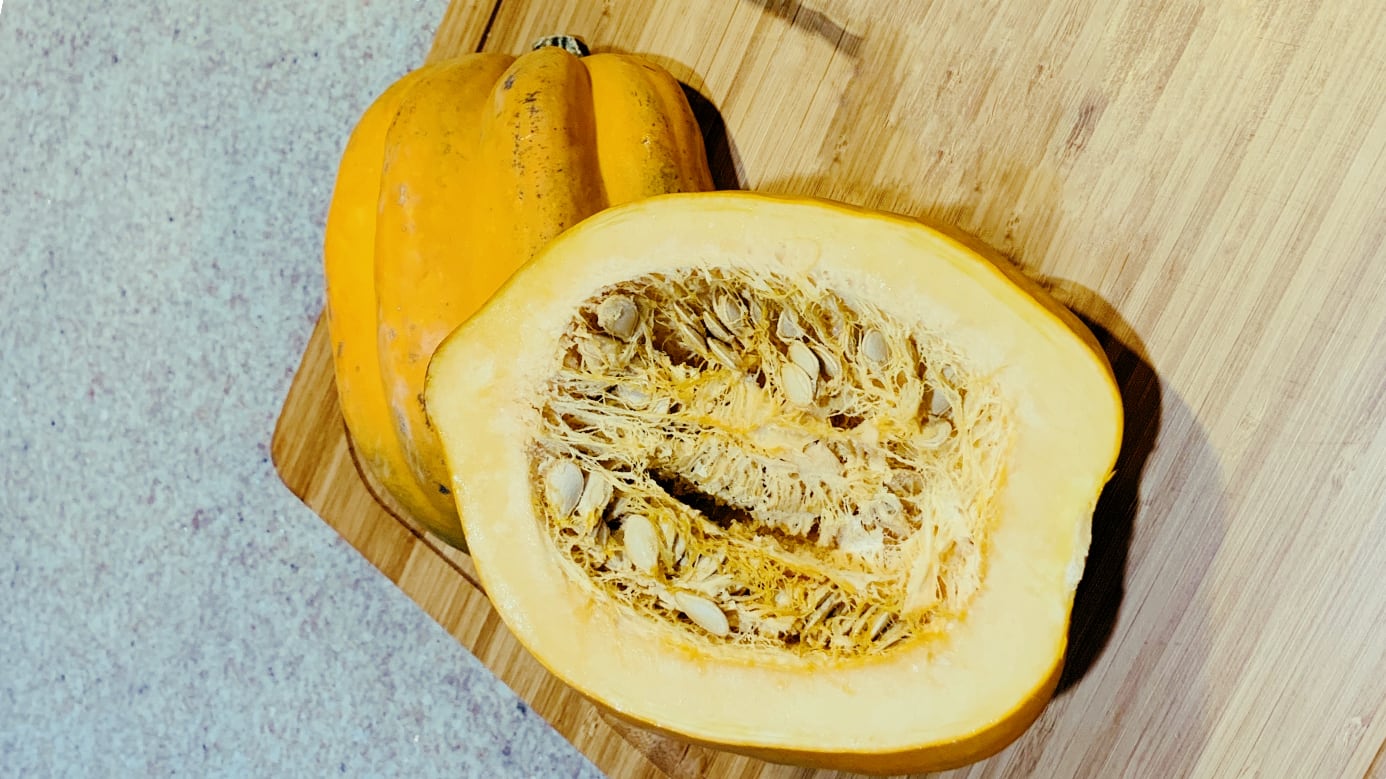 Halved Acorn Squash