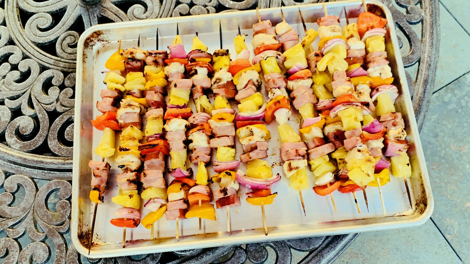 Grilled Hawaiian Kabobs with Chicken