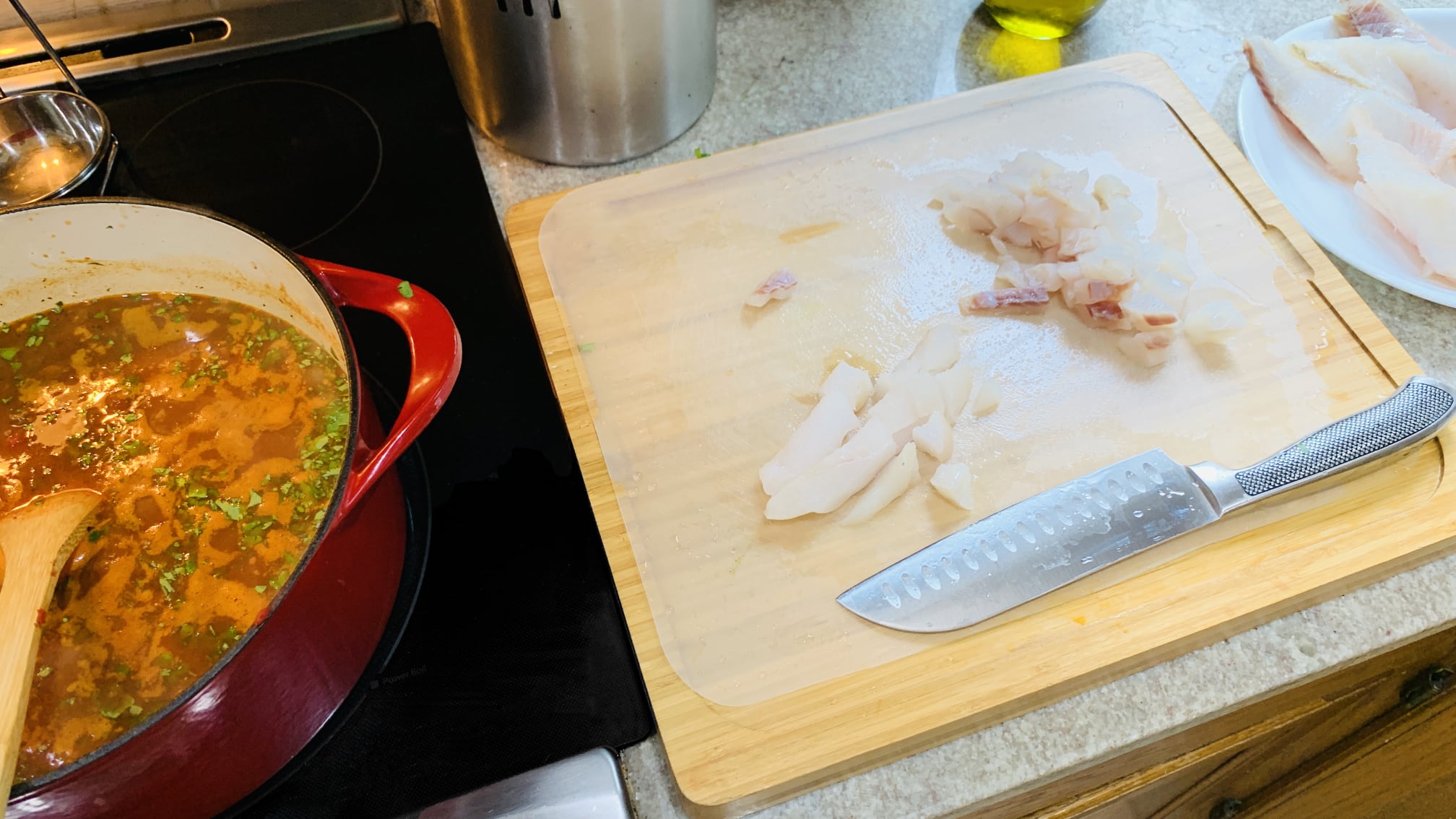 Cutting Rock Fish for Stew