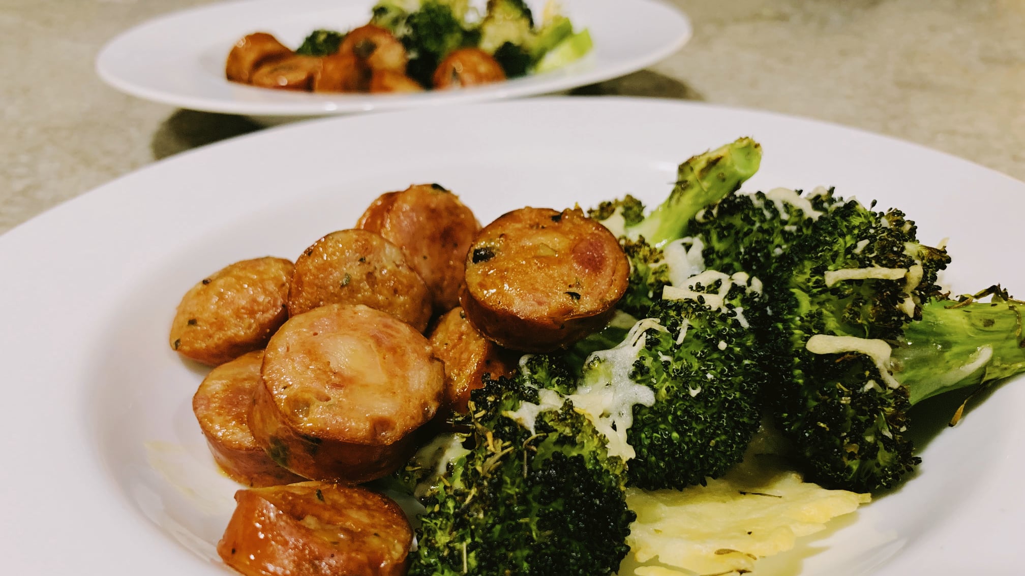 Aidells Chicken Sausage with Roasted Broccoli
