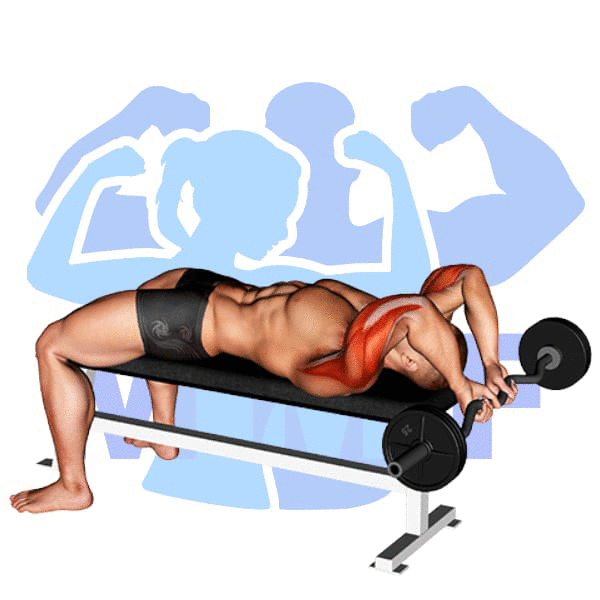 Graphic image of a fit man performing alternate cable triceps extensions.