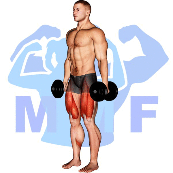 Man Performing Dumbbell Squat