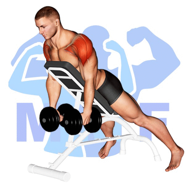 Graphic image of a fit man performing alternate cable triceps extensions.