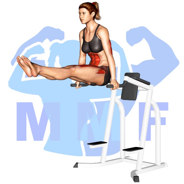 Graphic image of a fit woman performing L Sit Hold.
