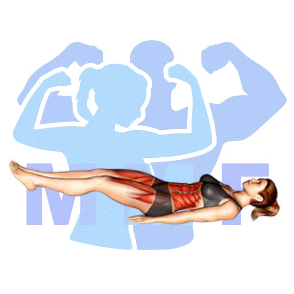 Graphic image of a fit woman performing Leg Lift.