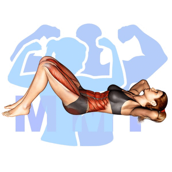 Graphic image of a muscular man performing Leg Raise.