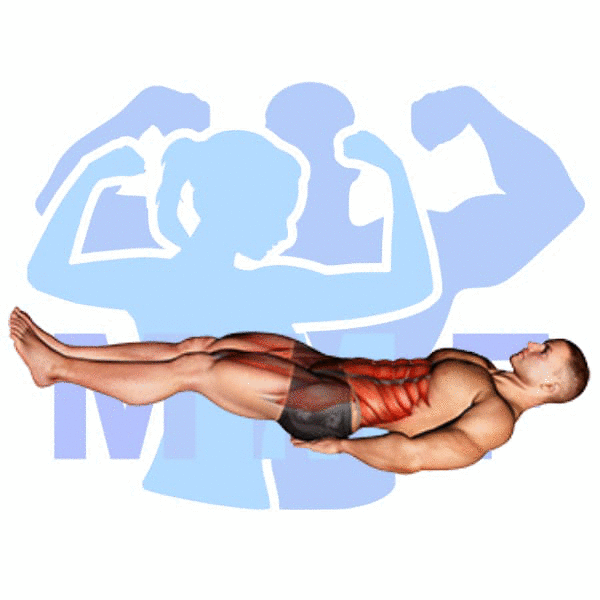 Graphic image of a fit woman performing Leg Raise Hip Lift.