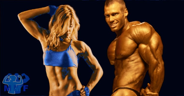 Bodybuilders Man Woman Perfect Pecs