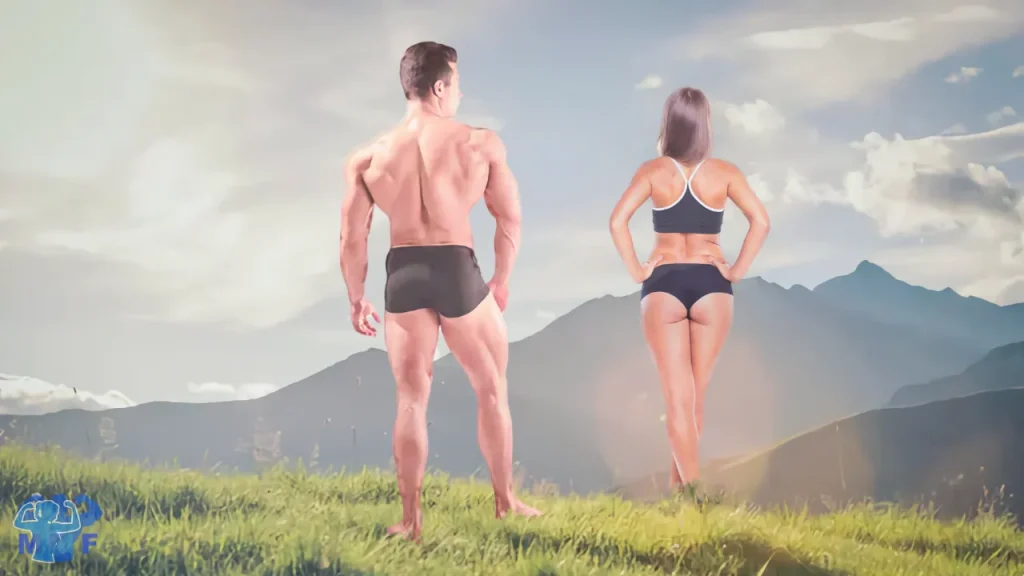 A fit man and woman walking embracing the journey of fitness.